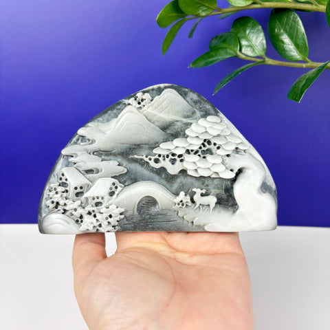 Haunted Hetian Jade Landscape - Kenna's Crystals