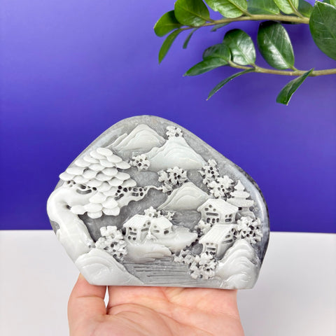 Haunted Hetian Jade Landscape - Kenna's Crystals