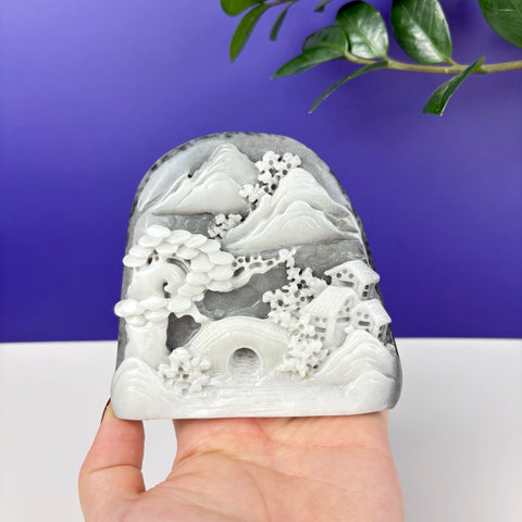 Haunted Hetian Jade Landscape - Kenna's Crystals