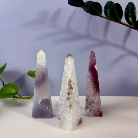 Imperfect Druzy Agate Obelisk - Kenna's Crystals