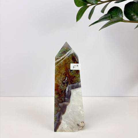Imperfect Moss Agate Tower - Kenna's Crystals