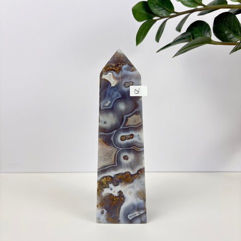 Imperfect Moss Agate Tower - Kenna's Crystals