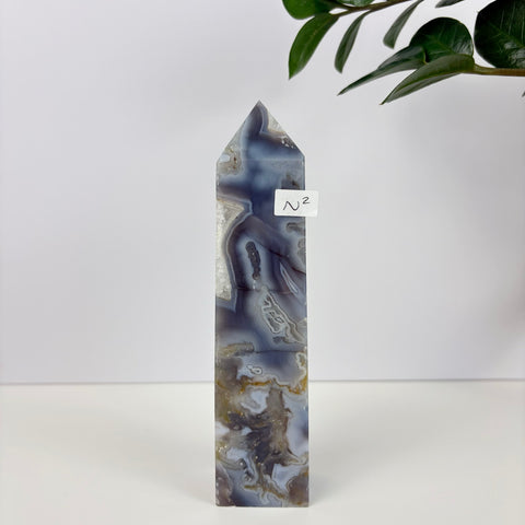 Imperfect Moss Agate Tower - Kenna's Crystals