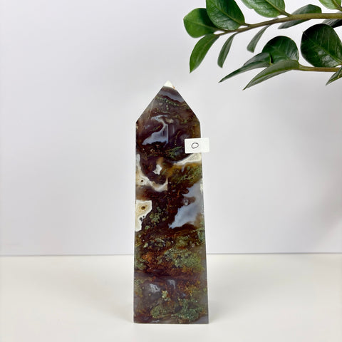 Imperfect Moss Agate Tower - Kenna's Crystals