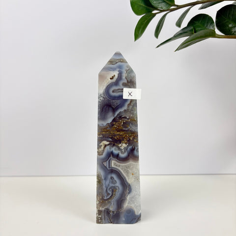 Imperfect Moss Agate Tower - Kenna's Crystals