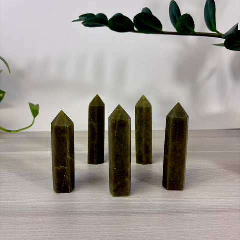 Imperfect Olive Jasper Tower - Kenna's Crystals