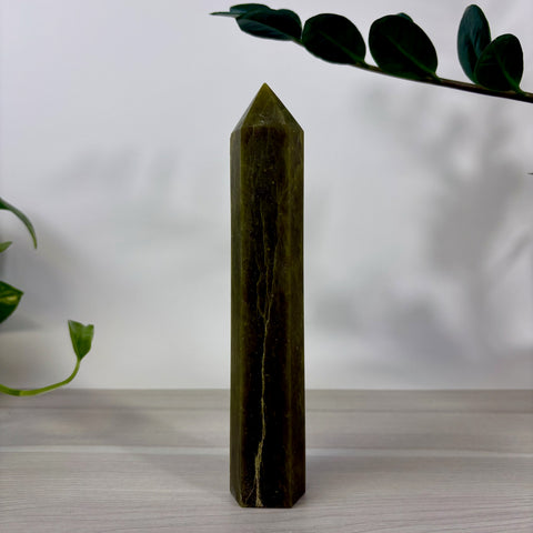 Imperfect Olive Jasper Tower - Kenna's Crystals