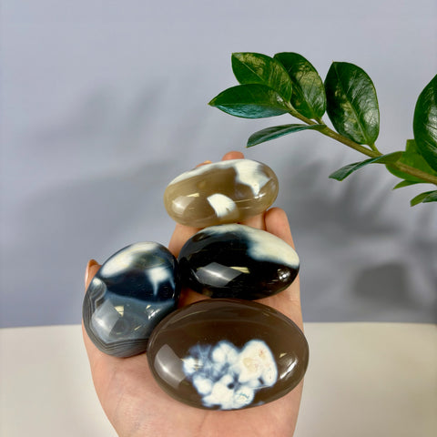 Imperfect Orca Agate Palm Stone - Kenna's Crystals