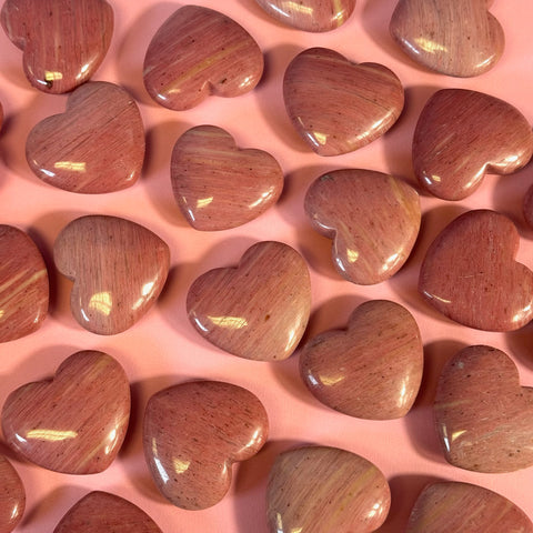 Imperfect Pink Petrified Wood Heart - Kenna's Crystals
