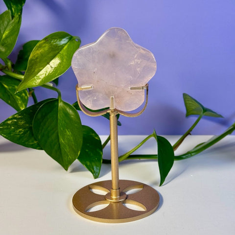 Imperfect Rose Quartz Flower On Stand 44 1 - Kenna's Crystals from TikTok