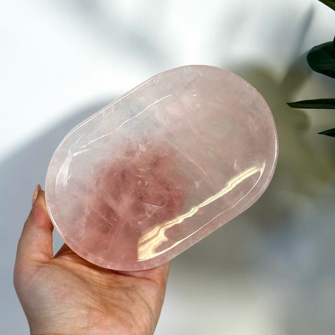 Imperfect Rose Quartz Plate - Kenna's Crystals
