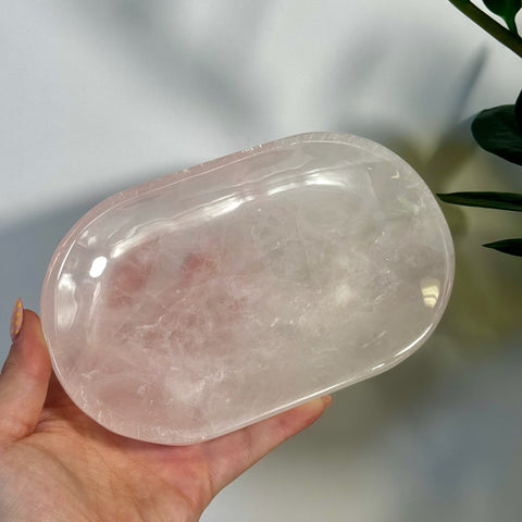 Imperfect Rose Quartz Plate - Kenna's Crystals