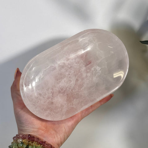 Imperfect Rose Quartz Plate - Kenna's Crystals