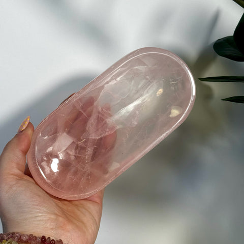 Imperfect Rose Quartz Plate - Kenna's Crystals