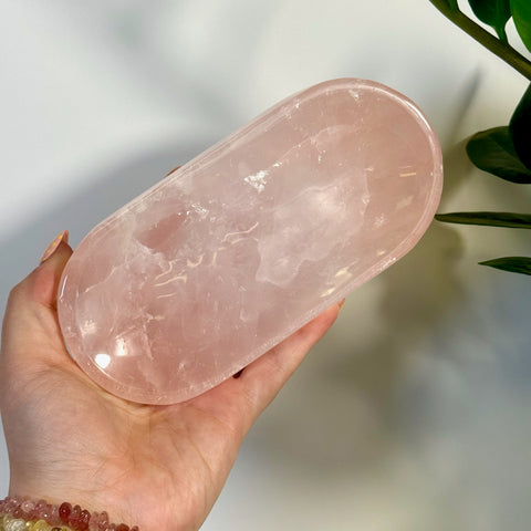 Imperfect Rose Quartz Plate - Kenna's Crystals