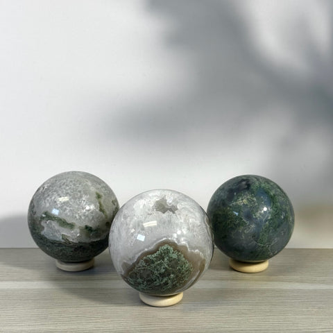 Incredible Moss Agate Sphere - Kenna's Crystals