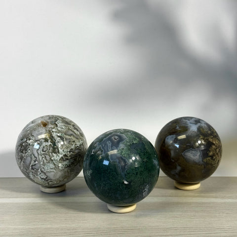 Incredible Moss Agate Sphere - Kenna's Crystals