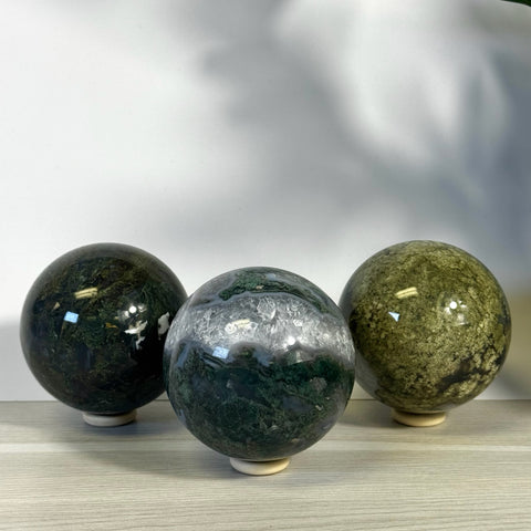 Incredible Moss Agate Sphere - Kenna's Crystals