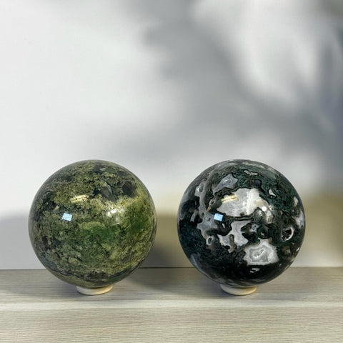 Incredible Moss Agate Sphere - Kenna's Crystals