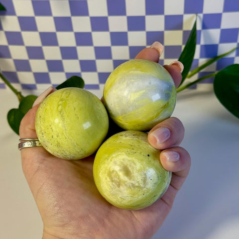 Lemon Jade Sphere 33 2 - Kenna's Crystals from TikTok