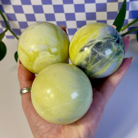 Lemon Jade Sphere 66 5 - Kenna's Crystals from TikTok