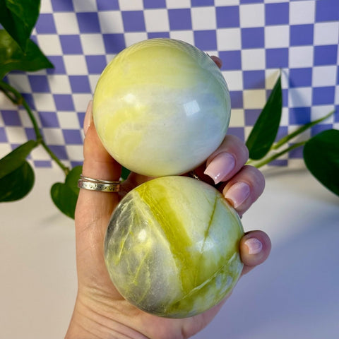 Lemon Jade Sphere 77 6 - Kenna's Crystals from TikTok