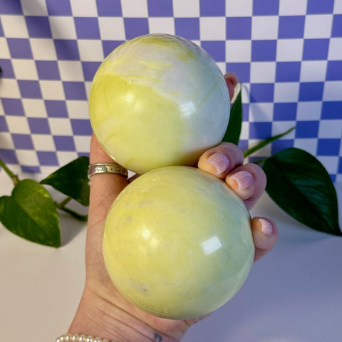 Lemon Jade Sphere 99 8 - Kenna's Crystals from TikTok