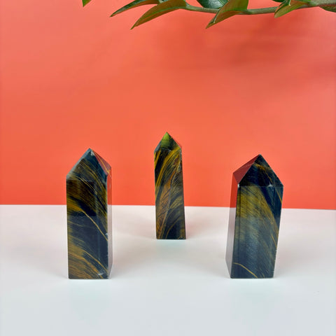 Midnight Tiger's Eye Tower - Kenna's Crystals
