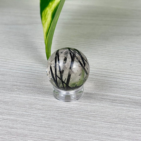 Mini AAA Tourmaline In Quartz Sphere 177 5 - Kenna's Crystals from TikTok