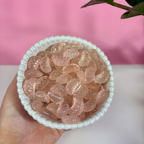 Mini Rose Quartz Grapefruit Slice - Kenna's Crystals