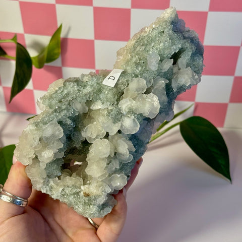 Mint-Green Fluorite With Calcite Specimen - Kenna's Crystals
