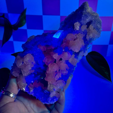 Mint-Green Fluorite With Calcite Specimen - Kenna's Crystals
