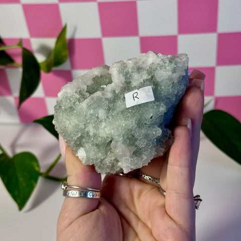 Mint-Green Fluorite With Calcite Specimen - Kenna's Crystals