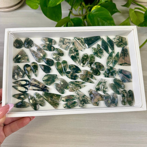 Moss Agate Cabachon Pair 33 4 - Kenna's Crystals from TikTok
