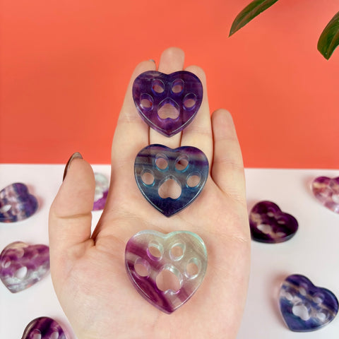 Pet Paw Planchette - Fluorite - Kenna's Crystals