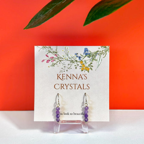 Phosphosiderite Earrings - Kenna's Crystals
