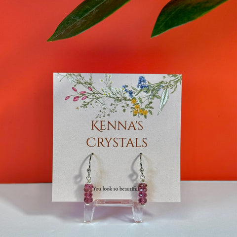 Pink Tourmaline Earrings - Kenna's Crystals