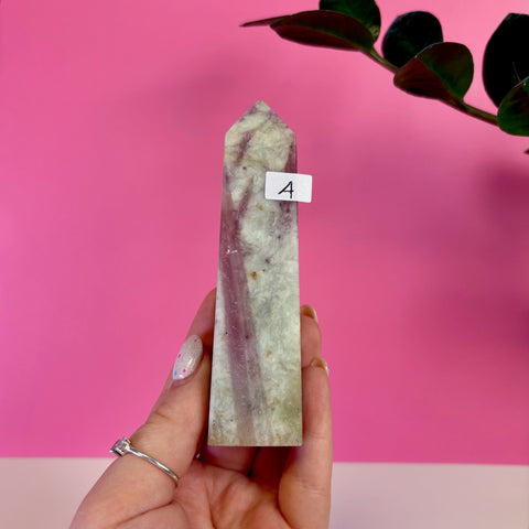 Pink Tourmaline Tower - Kenna's Crystals