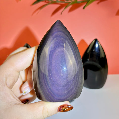 Rainbow Obsidian Flame (Imperfect) - Kenna's Crystals