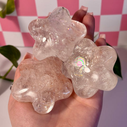 Rainbow Pink Fire Azeztulite Puffy Star 144 6 - Kenna's Crystals from TikTok