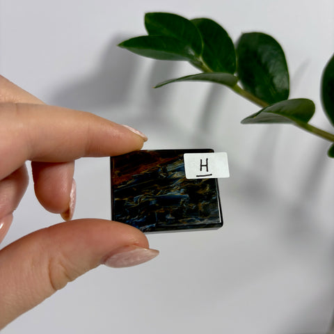 Rare Namibian Pietersite Tile - H - Kenna's Crystals