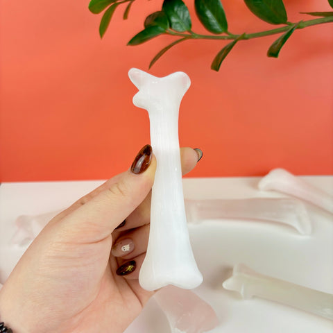 Satin Spar Dry Bone - Kenna's Crystals