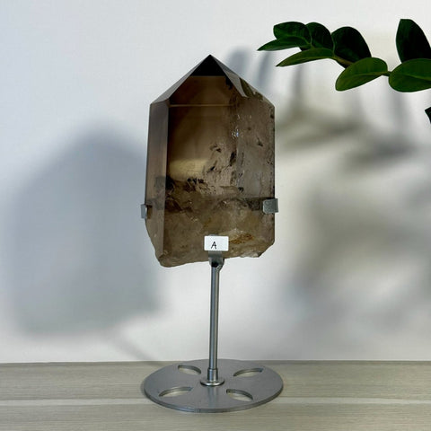 Smoky Quartz Point with Custom Stand A 1 - Kenna's Crystals from TikTok