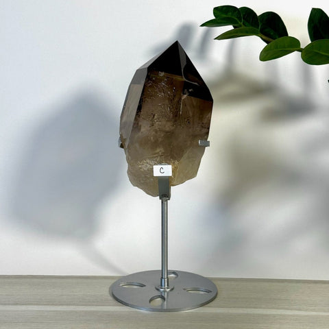 Smoky Quartz Point with Custom Stand C 3 - Kenna's Crystals from TikTok
