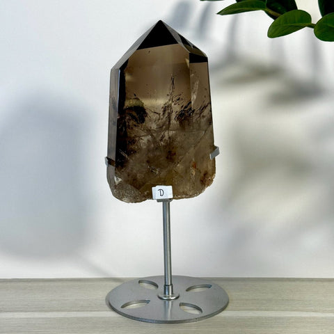 Smoky Quartz Point with Custom Stand D 4 - Kenna's Crystals from TikTok
