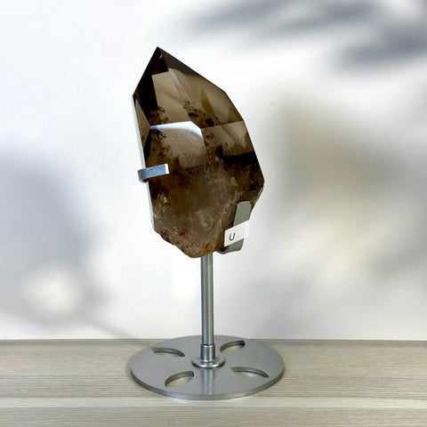 Smoky Quartz Point with Custom Stand D2 51 - Kenna's Crystals from TikTok