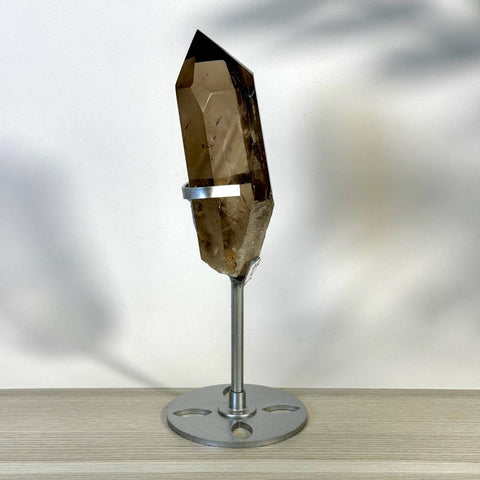 Smoky Quartz Point with Custom Stand D2 60 - Kenna's Crystals from TikTok