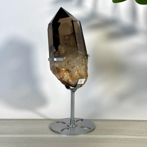 Smoky Quartz Point with Custom Stand D2 41 - Kenna's Crystals from TikTok