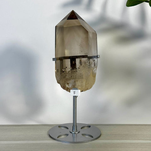 Smoky Quartz Point with Custom Stand F 6 - Kenna's Crystals from TikTok