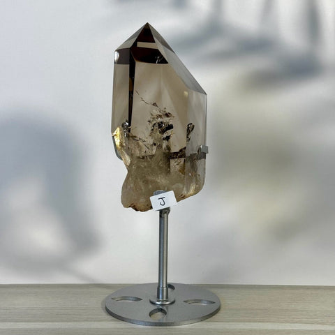 Smoky Quartz Point with Custom Stand J 10 - Kenna's Crystals from TikTok